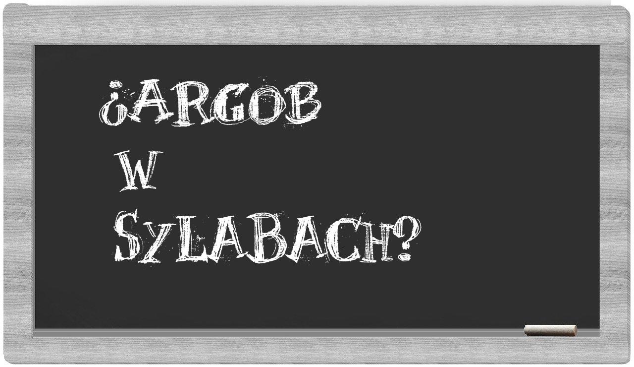 ¿Argob en sílabas?