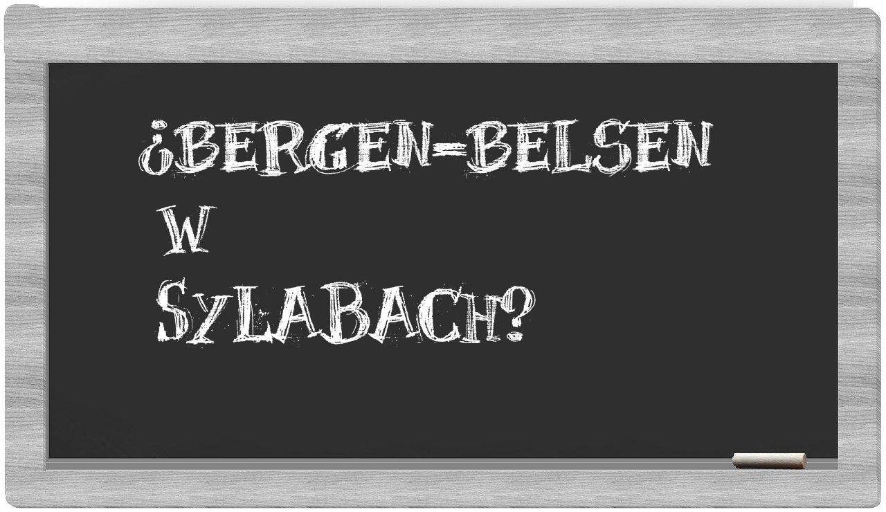 Bergen-Belsen in syllables