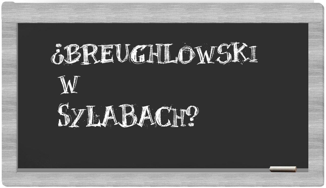 ¿Breughlowski en sílabas?