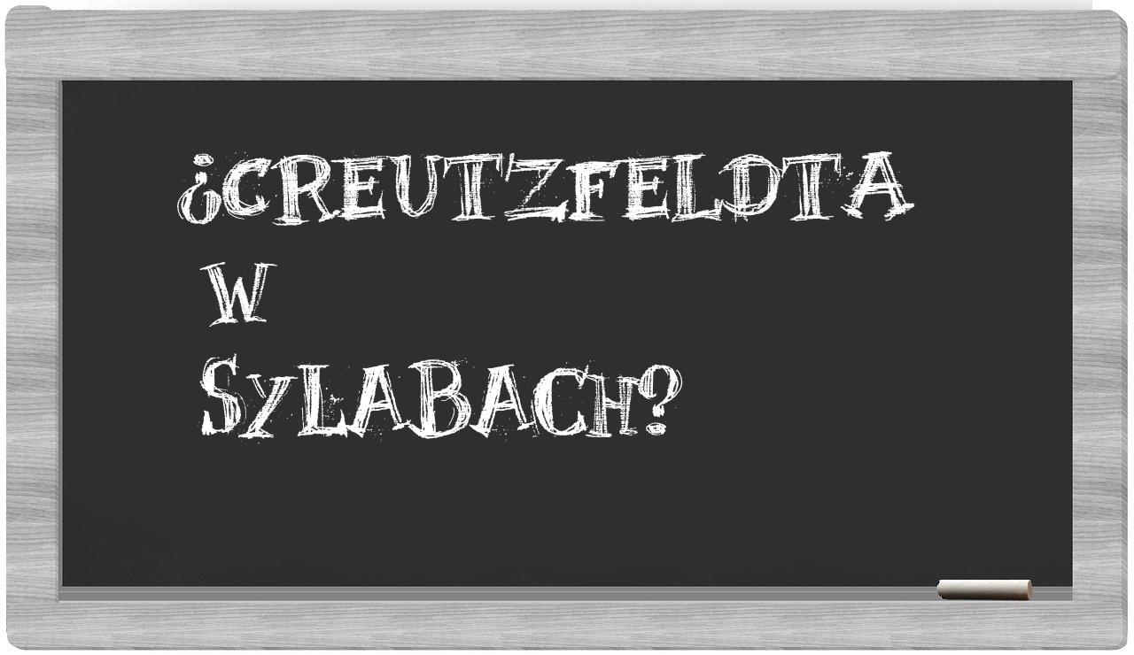 Creutzfeldta in syllables