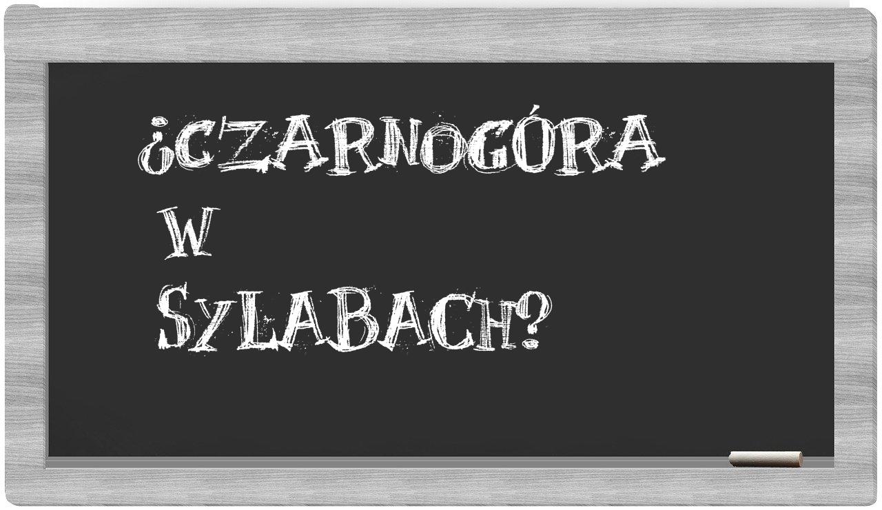 Czarnogóra in syllables