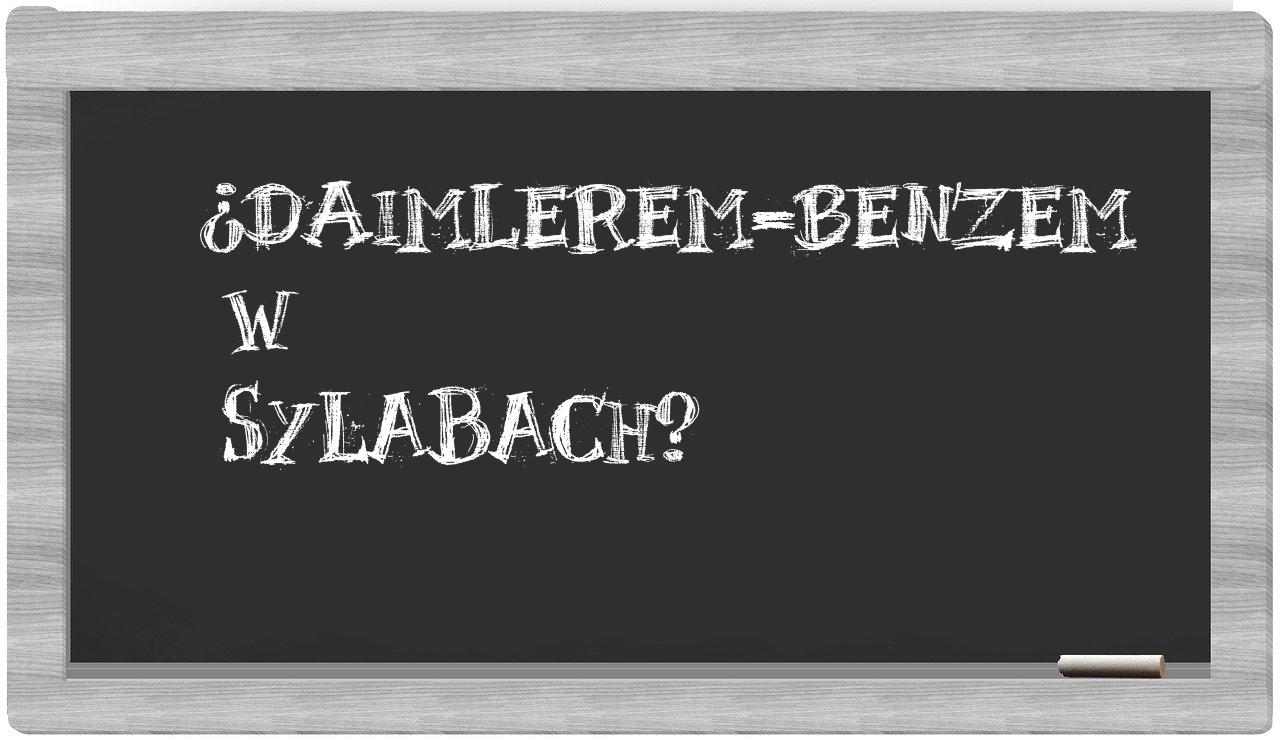 ¿Daimlerem-Benzem en sílabas?