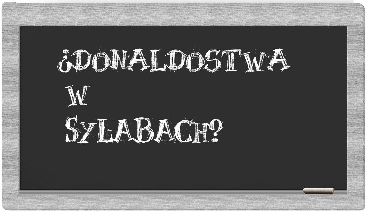 Donaldostwa in syllables