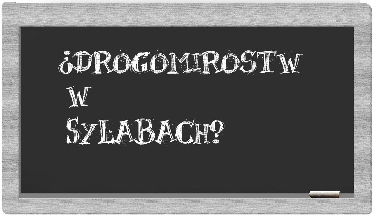 Drogomirostw in syllables