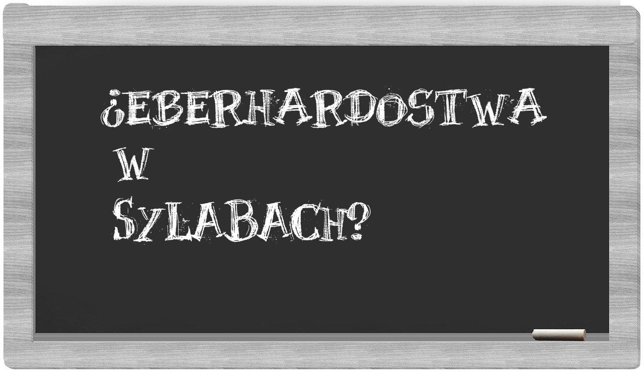 ¿Eberhardostwa en sílabas?