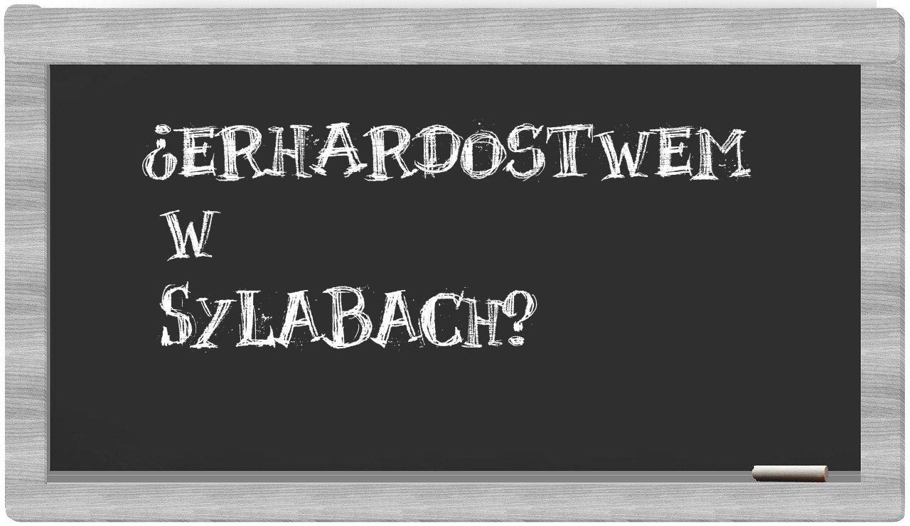 ¿Erhardostwem en sílabas?