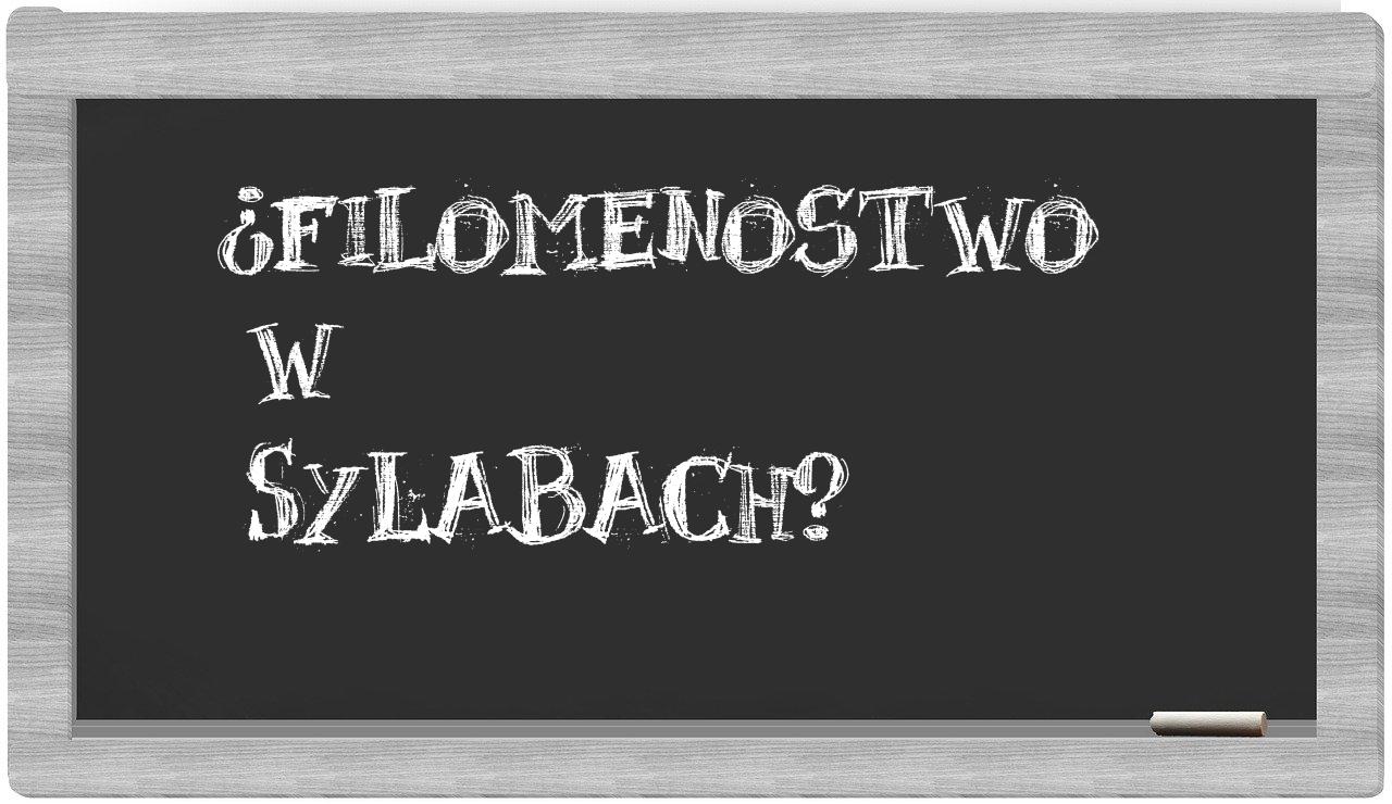 ¿Filomenostwo en sílabas?