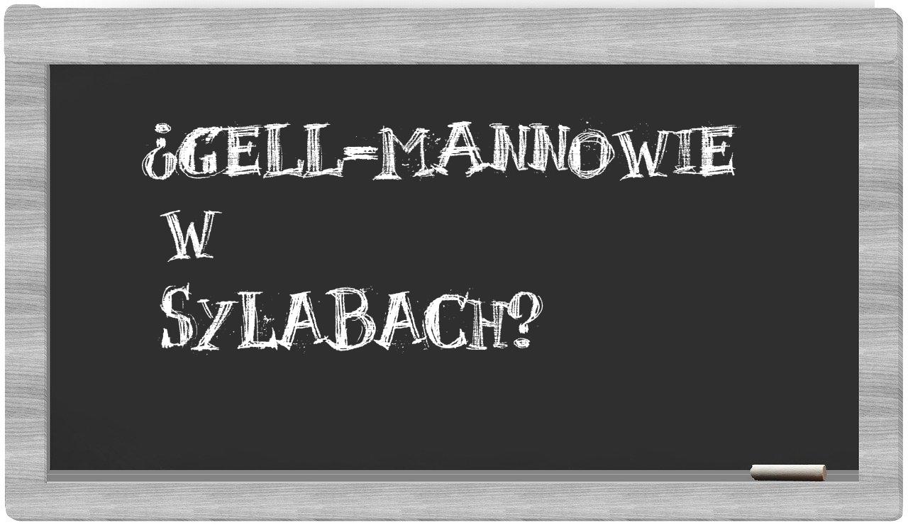 ¿Gell-Mannowie en sílabas?