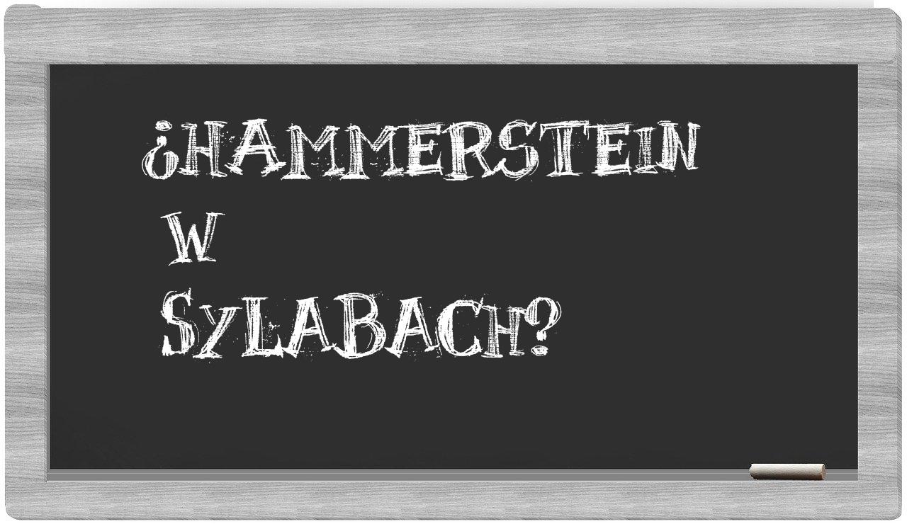 ¿Hammerstein en sílabas?
