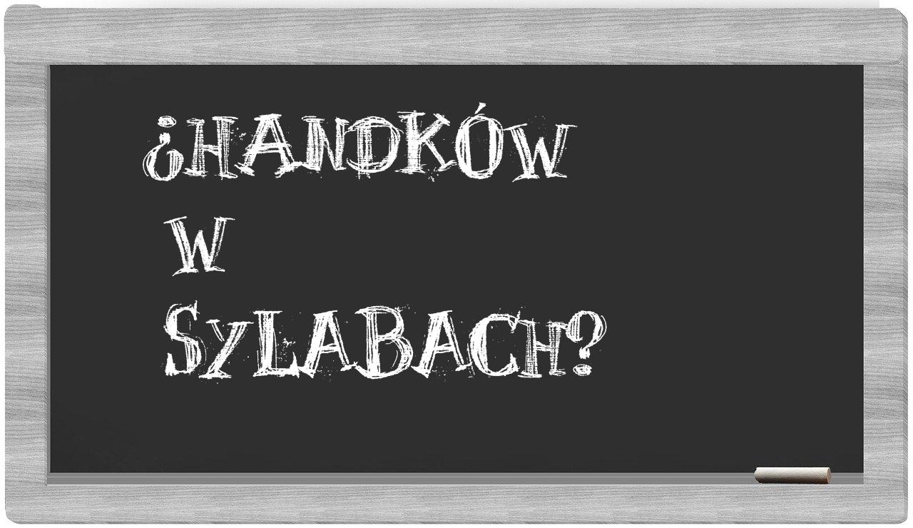 ¿Handków en sílabas?