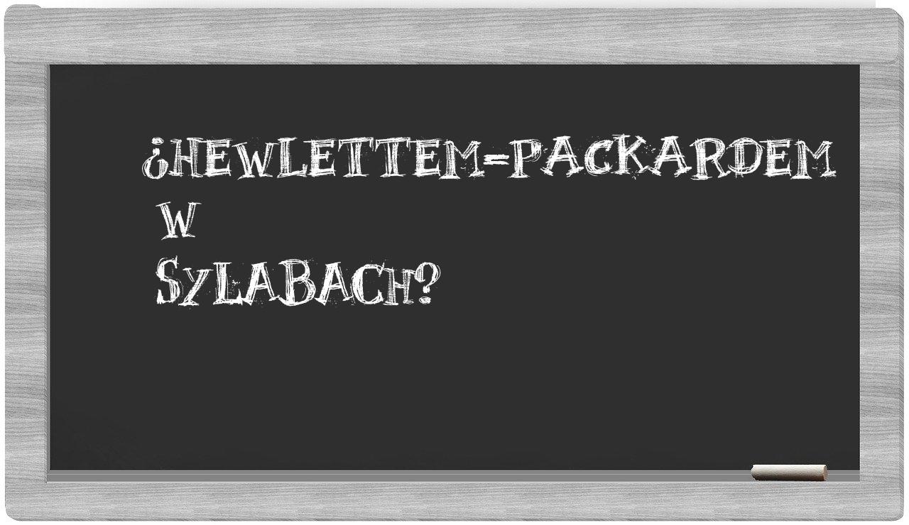 ¿Hewlettem-Packardem en sílabas?