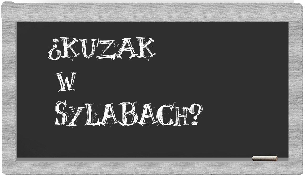 ¿Kuzak en sílabas?