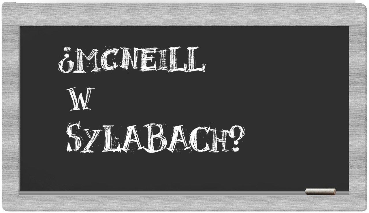 McNeill in syllables