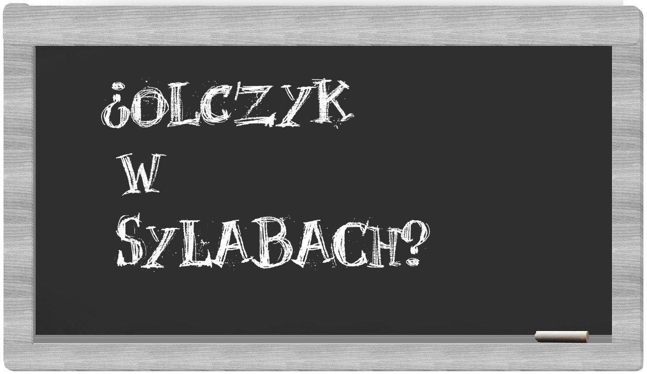 ¿Olczyk en sílabas?