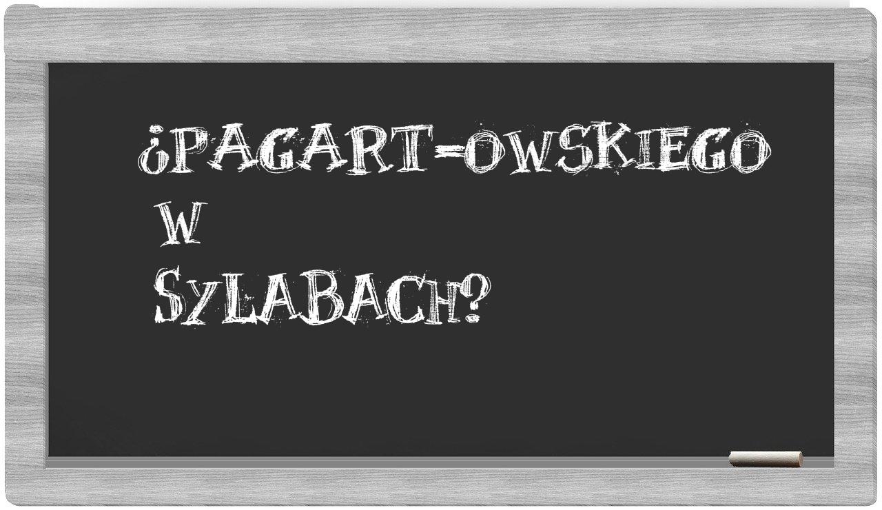 ¿PAGART-owskiego en sílabas?