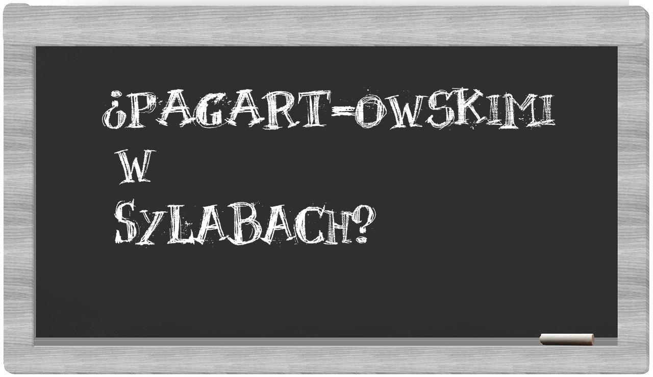¿PAGART-owskimi en sílabas?