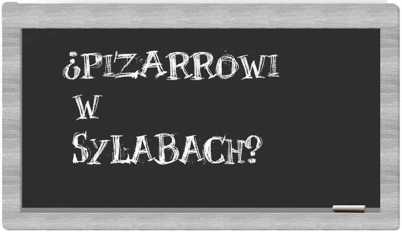 ¿Pizarrowi en sílabas?