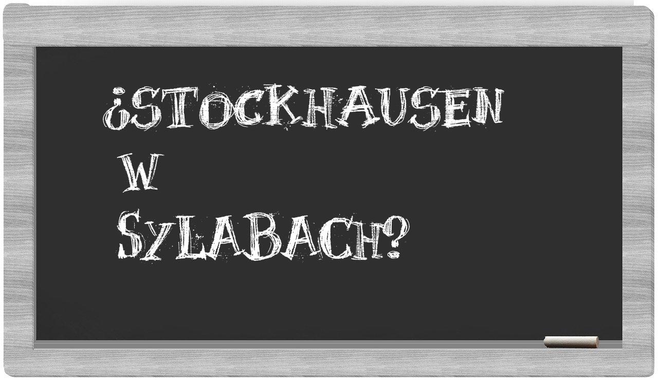 ¿Stockhausen en sílabas?