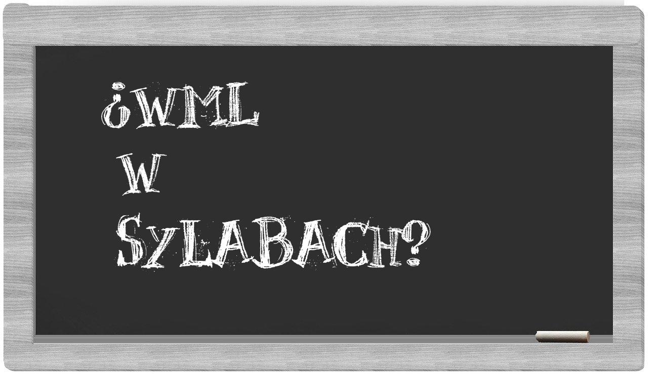 ¿WML en sílabas?