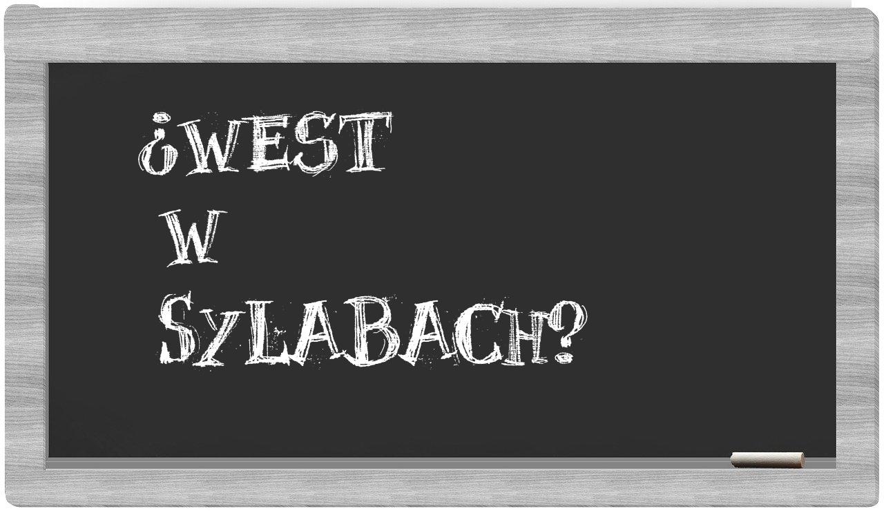 ¿West en sílabas?
