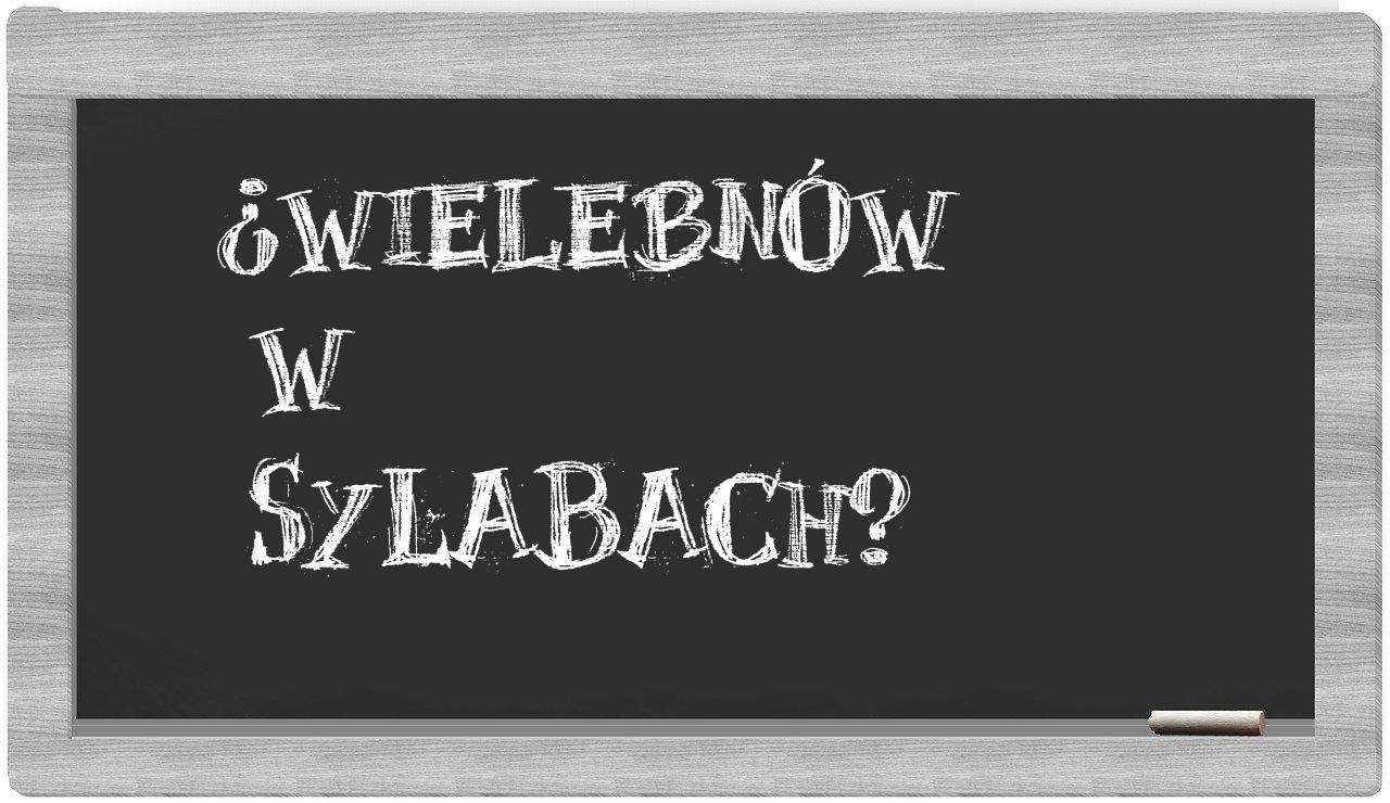 ¿Wielebnów en sílabas?