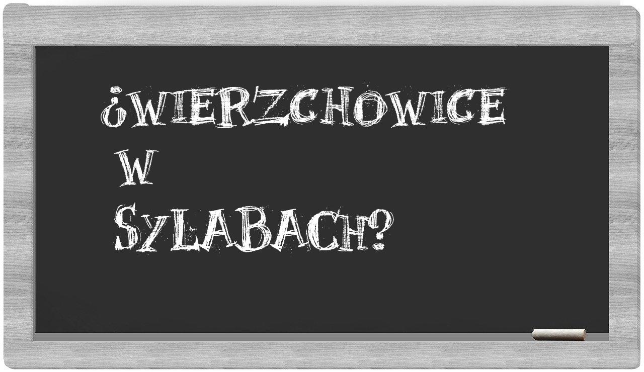 ¿Wierzchowice en sílabas?