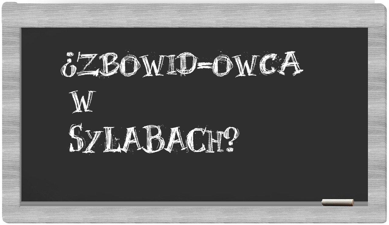 ¿ZBoWiD-owca en sílabas?