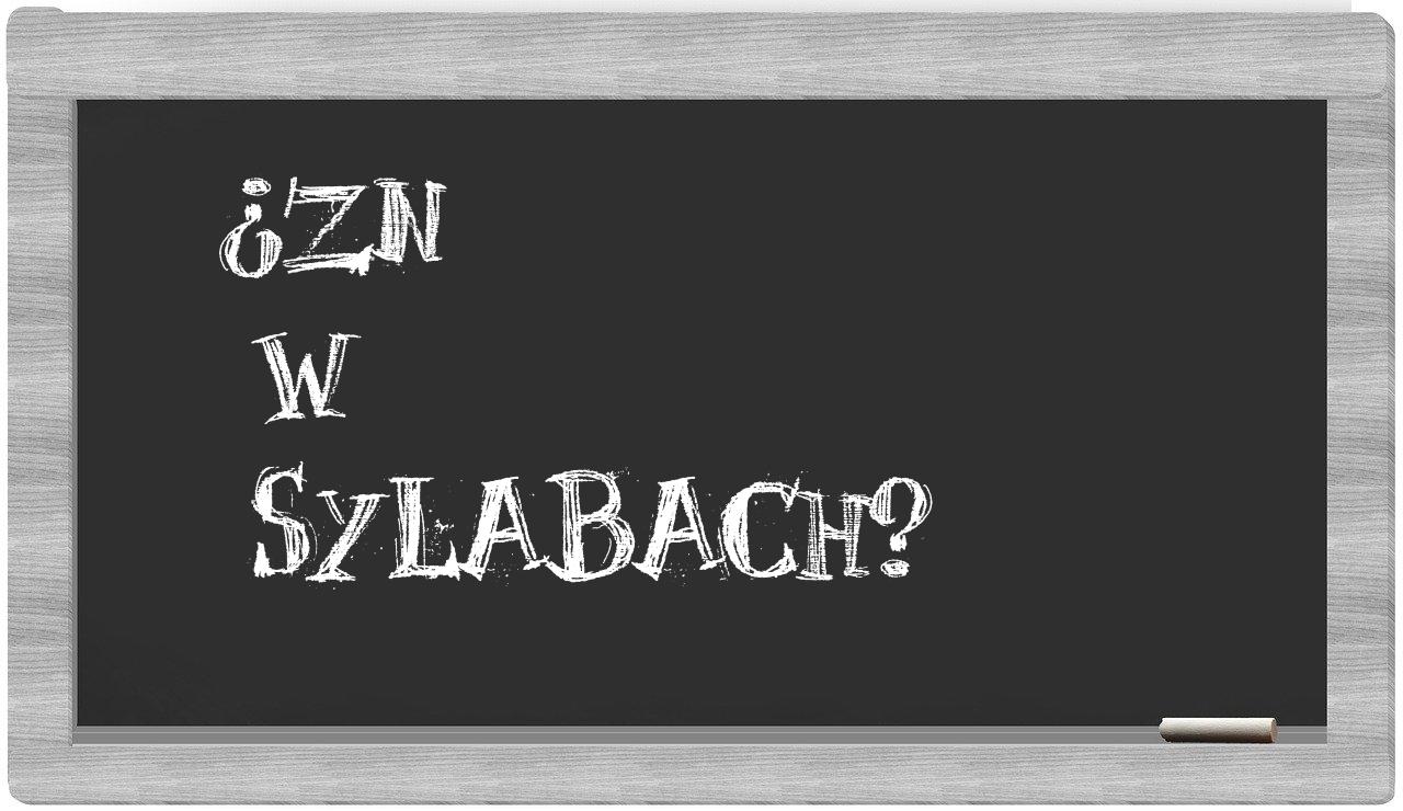 ¿Zn en sílabas?