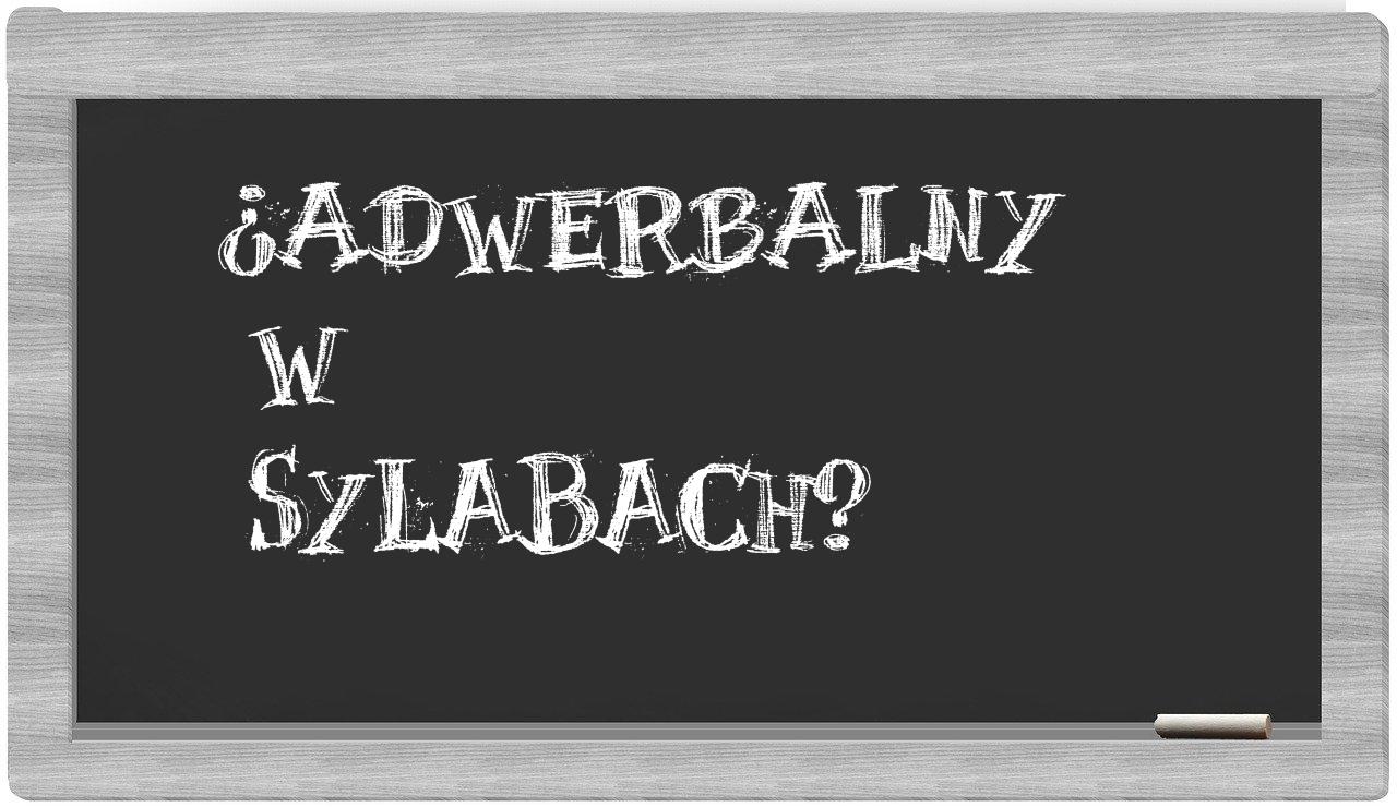 ¿adwerbalny en sílabas?