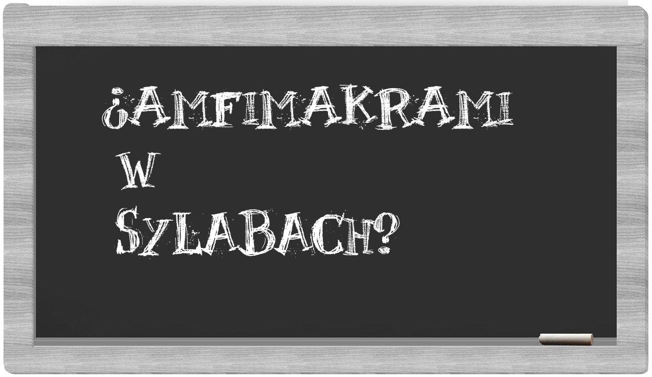 amfimakrami in syllables
