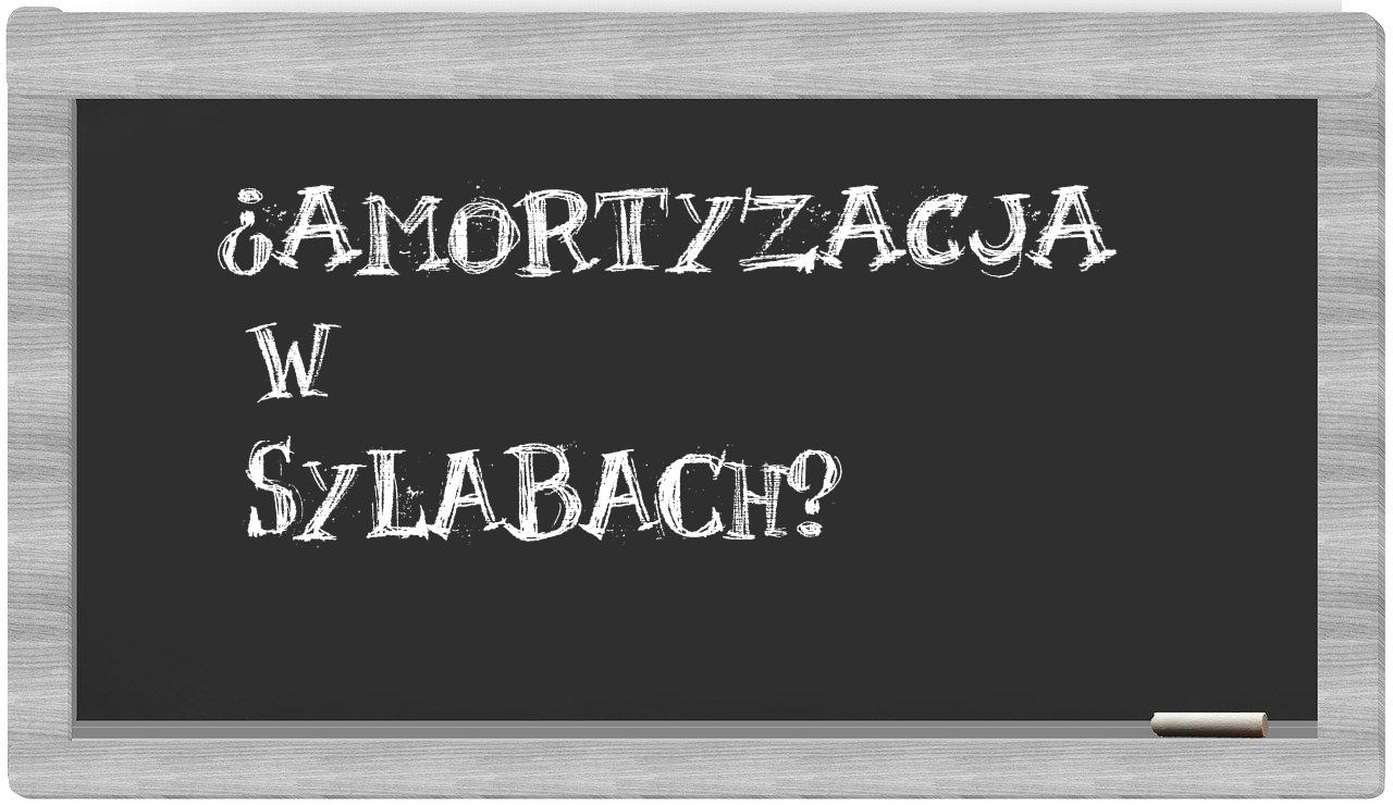 ¿amortyzacja en sílabas?