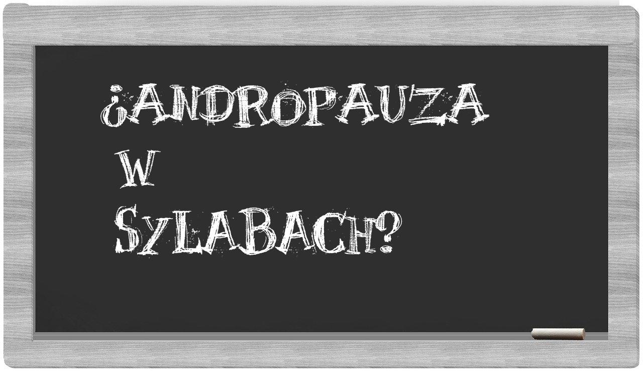 andropauza in syllables