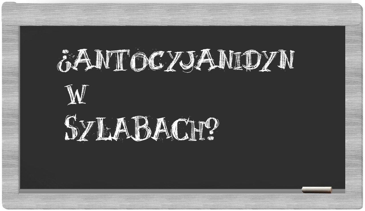 antocyjanidyn in syllables