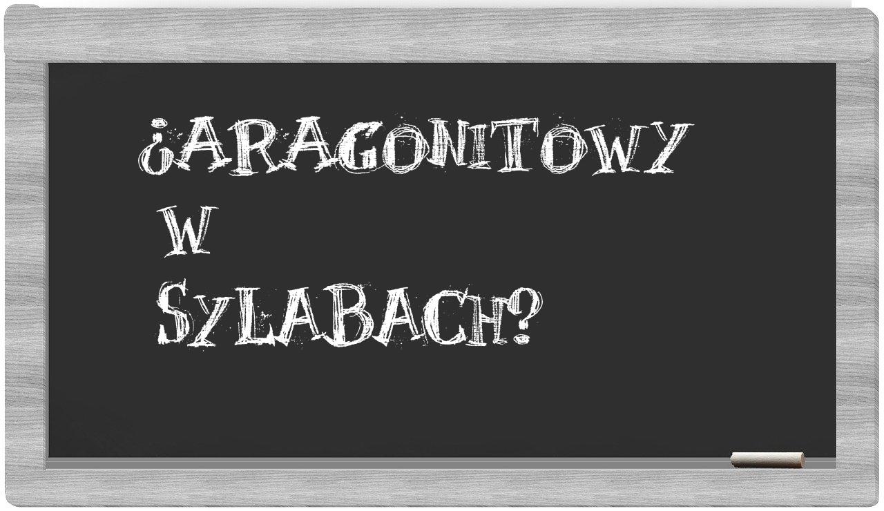 ¿aragonitowy en sílabas?