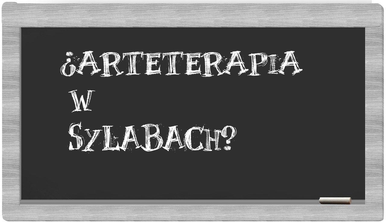 ¿arteterapia en sílabas?