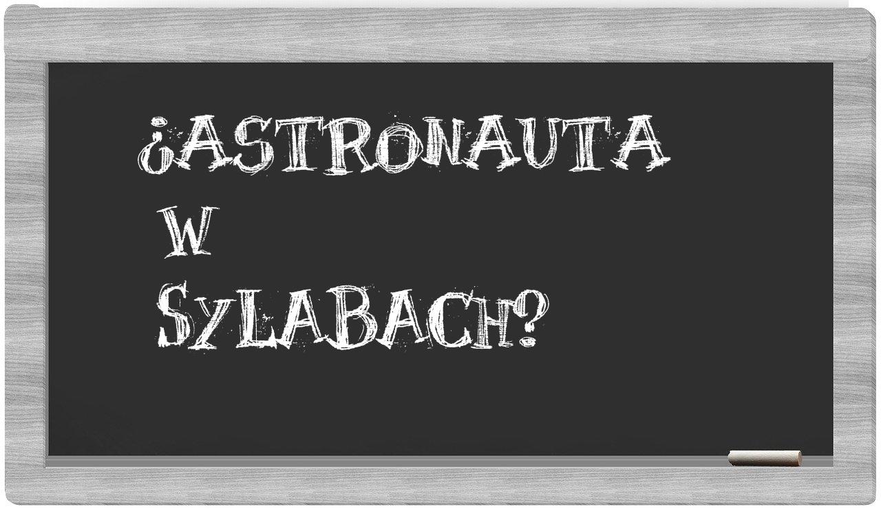 astronauta in syllables