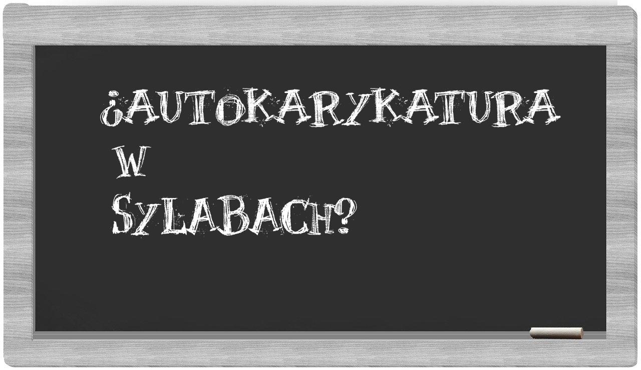 autokarykatura in syllables