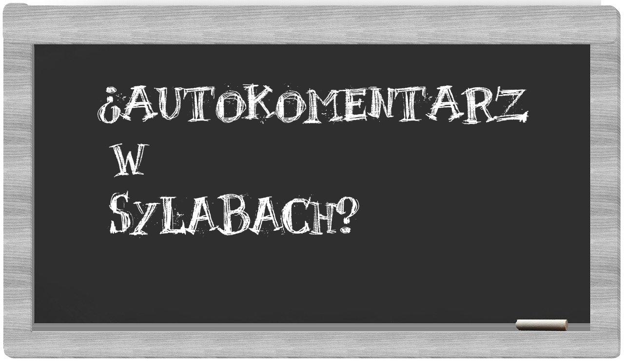 autokomentarz in syllables