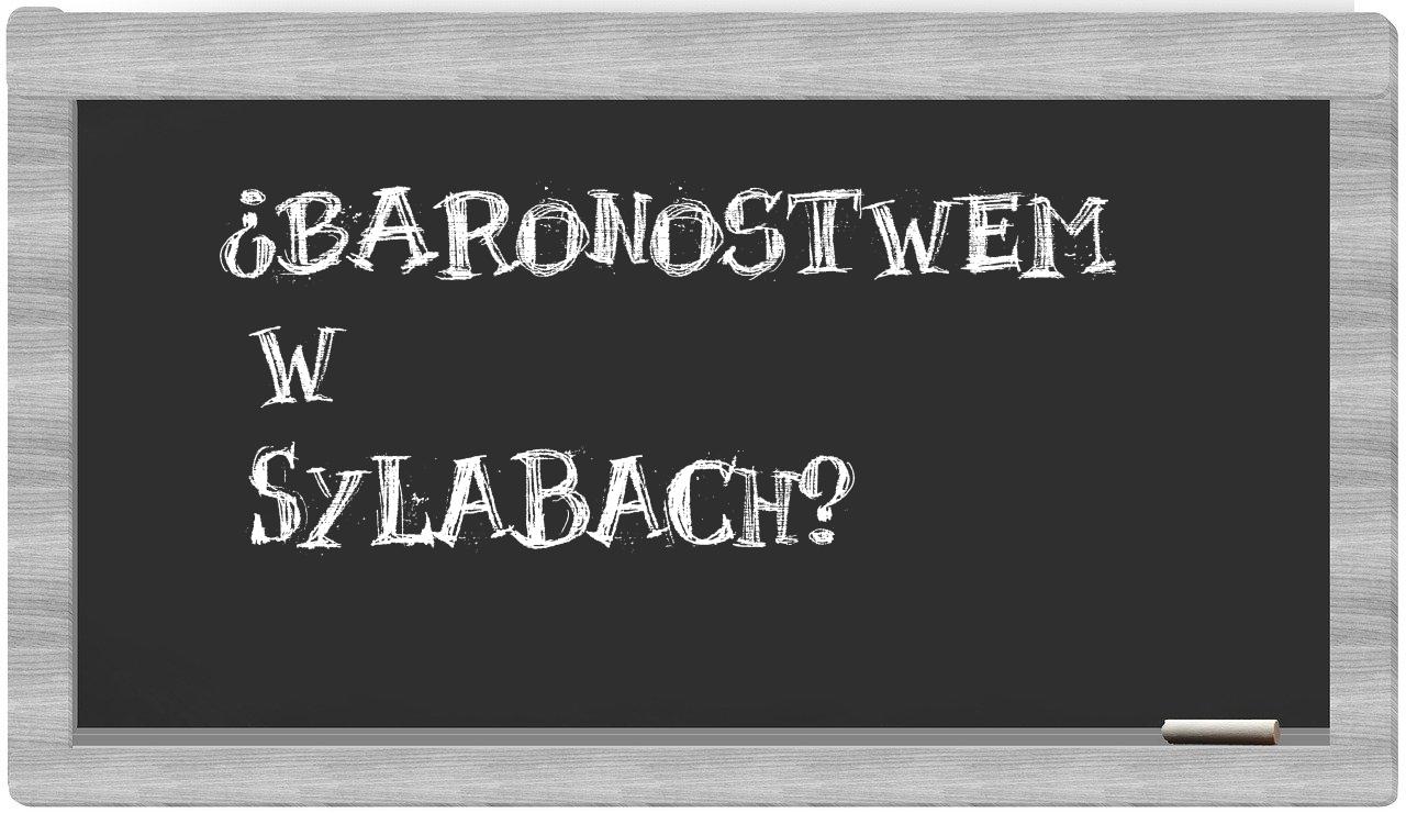 baronostwem in syllables