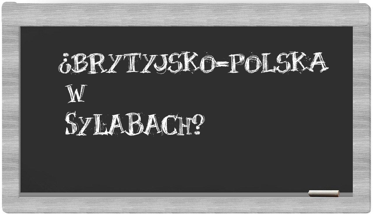 brytyjsko-polska in syllables