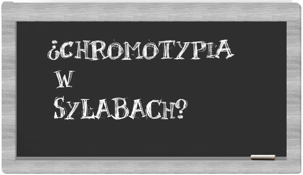 chromotypia in syllables