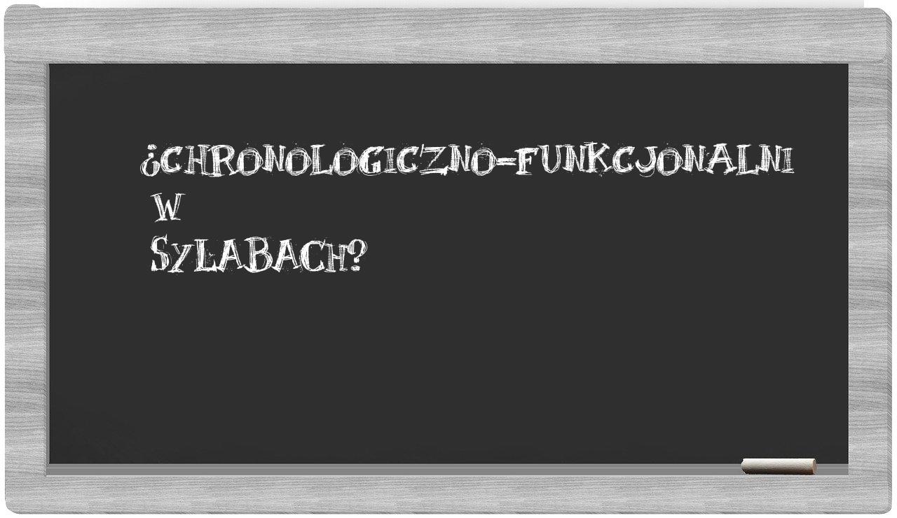 chronologiczno-funkcjonalni in syllables