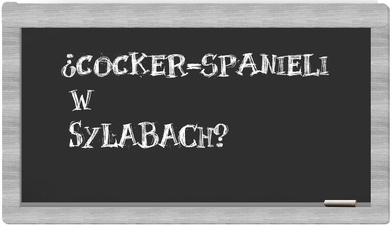 cocker-spanieli in syllables