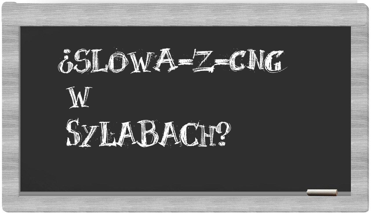 ¿slowa-z-CNG en sílabas?